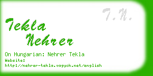 tekla nehrer business card
